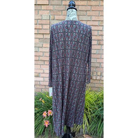 NWT Lularoe Multicolor Floral Partterm Sarah Cardigan Medium - Picture 3 of 5